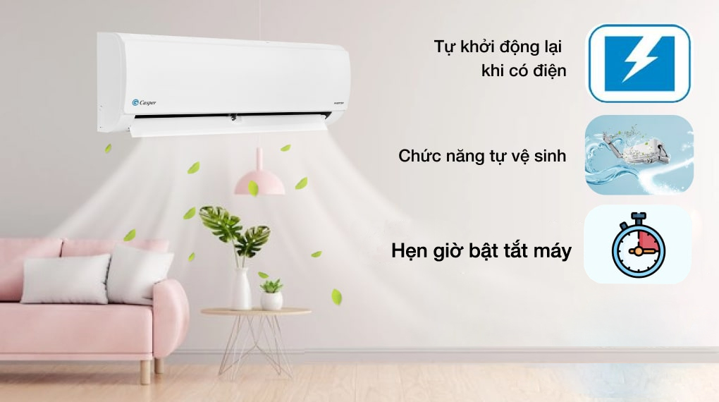 Máy lạnh Casper Inverter 1.5 HP IC-12TL32 - Tiện ích