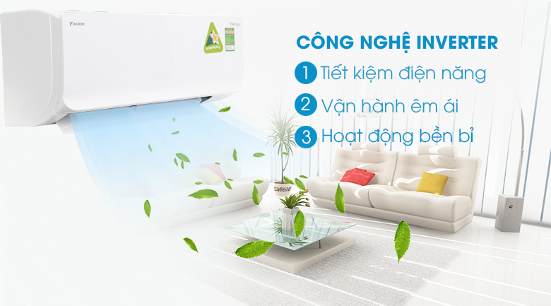 Công nghệ Inverter - Máy lạnh Daikin Inverter 1.5 HP ATKC35UAVMV