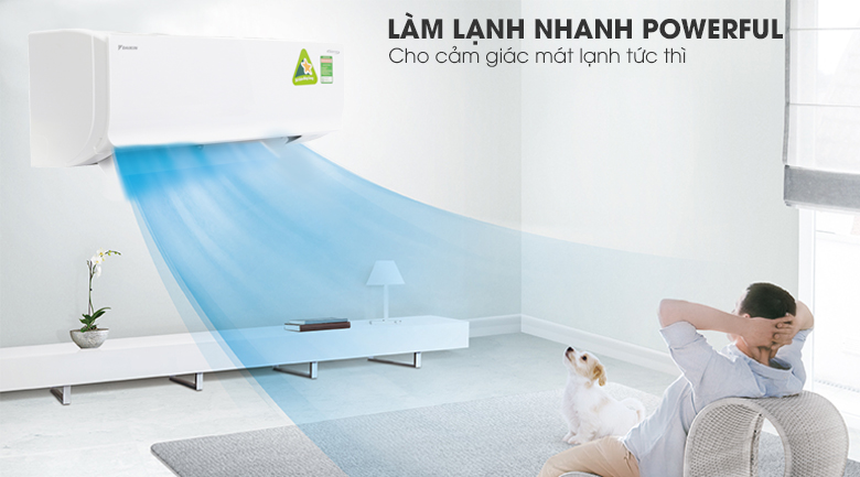 Làm lạnh nhanh - Máy lạnh Daikin Inverter 1.5 HP ATKC35UAVMV