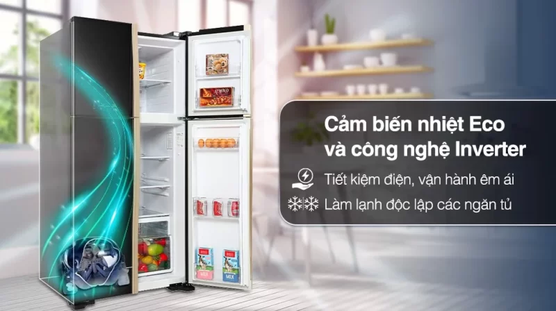 Tủ lạnh Hitachi Inverter 509 lít R-FW650PGV8 GBK