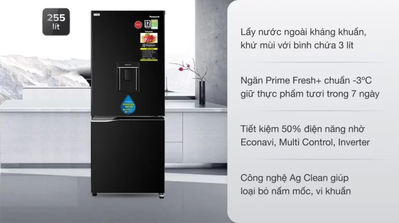 Tủ lạnh Panasonic Inverter 255 lít NR-BV280WKVN