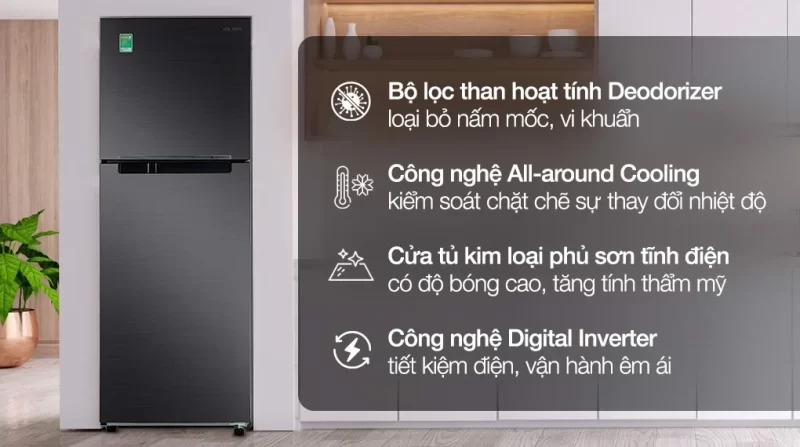 Tủ lạnh Samsung Inverter 460 lít RT46K603JB1/SV
