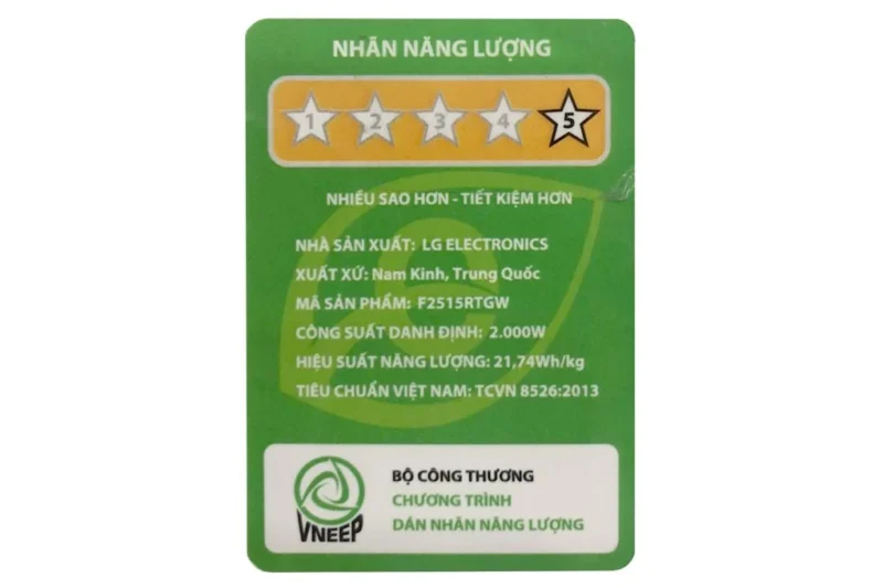 Máy Giặt Sấy LG Inverter 15 kg F2515RTGW