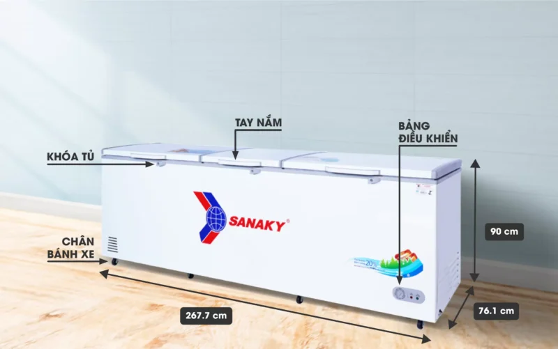 Tủ đông Sanaky 900 lít VH-1199HY