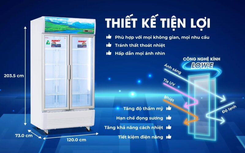 Tủ Mát Sanaky Inverter VH-1209HP3, 1200 Lít