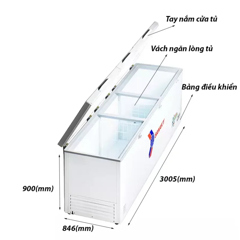 Tủ đông inverter Sanaky VH 1399HY4K 1300 lít