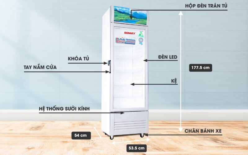 Tủ Mát Sanaky VH-258KL, 250 Lít Công Nghệ LOW-E