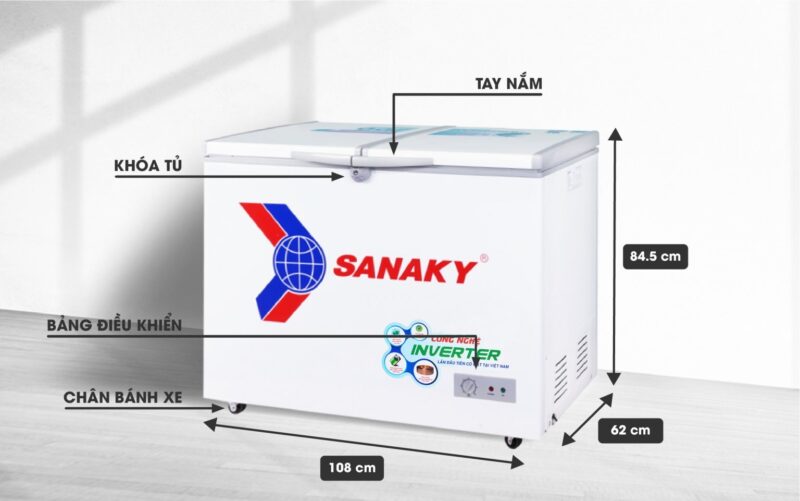 Tủ Đông Inverter Sanaky VH-2899A3, 1 Ngăn Đông 280 Lít