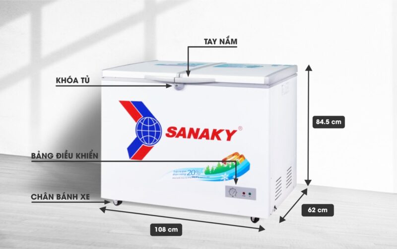 Tủ Đông Dàn Đồng Sanaky VH-2899A1, 1 Ngăn Đông 280 Lít