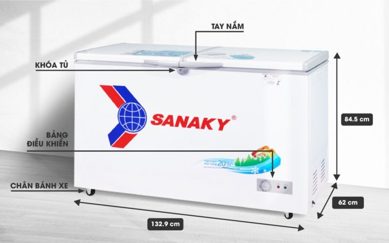 Tủ đông 1 ngăn 2 cánh mở Sanaky VH 4099A1 305 lít