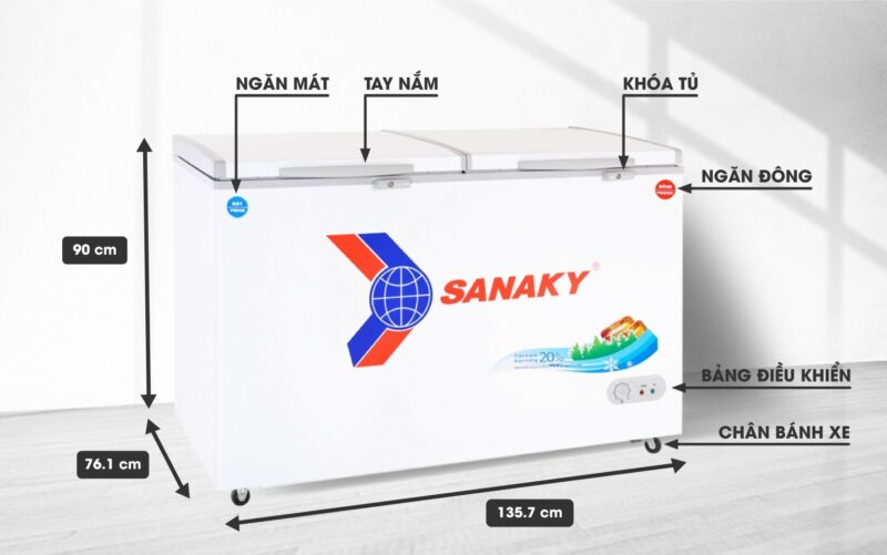 Tủ đông Sanaky VH-5699W1 365 lít
