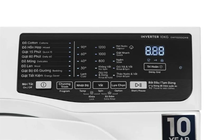 Máy giặt Electrolux Inverter 9 kg EWF9025DQWB