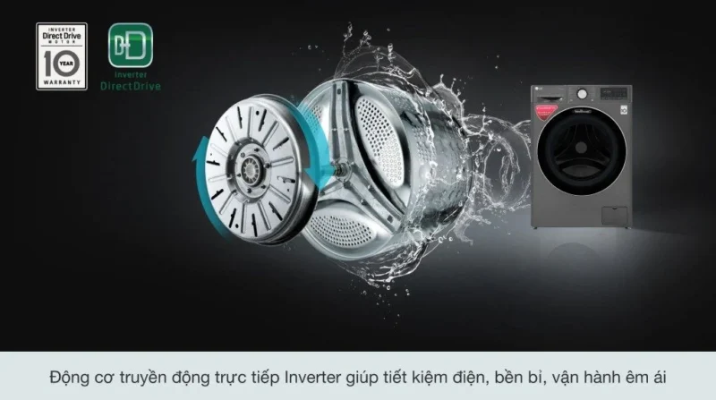 Máy Giặt Sấy LG Inverter 10.5 kg FV1450H2B