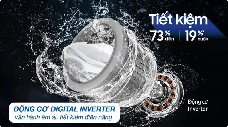 Máy giặt sấy Samsung Bespoke AI Inverter giặt 21 kg - sấy 12 kg WD21B6400KV/SV
