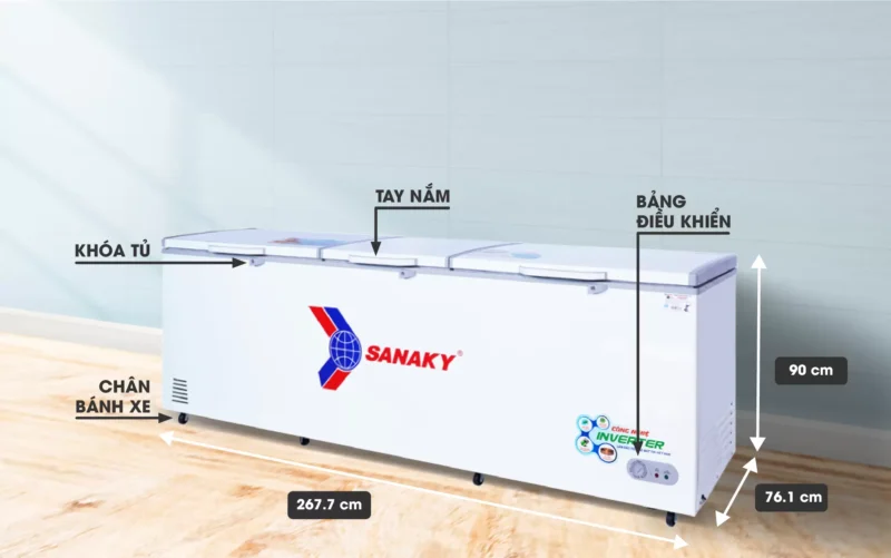 Tủ Đông Inverter Sanaky VH-1199HY3,1 Ngăn Đông 1100 lít