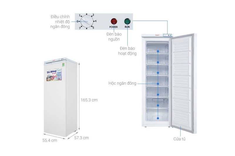 Tủ đông đứng Sanaky VH-230VD 213 lít