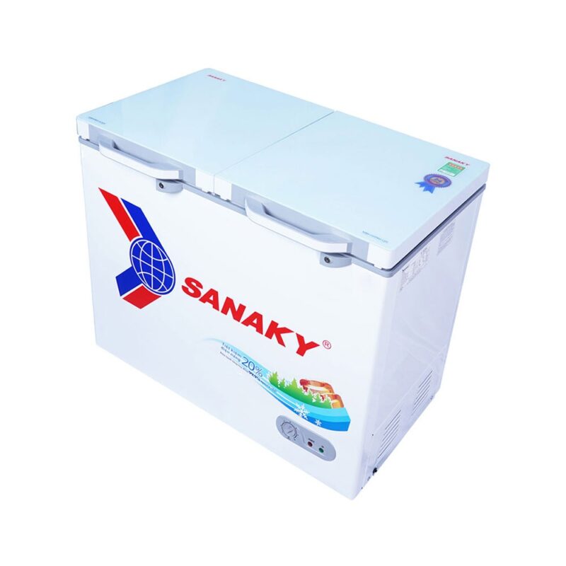 Tủ Đông Sanaky VH-2599A2KD Mặt Kính Cường Lực 250 Lít