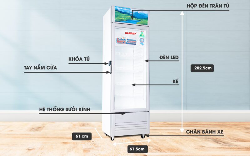 Tủ Mát Sanaky VH 408KL 400 Lít Công Nghệ LOW-E Chống Đọng Sương