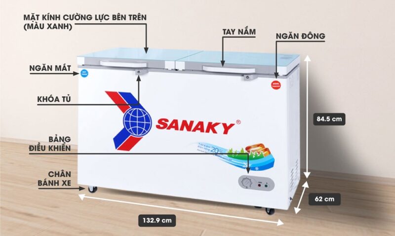 Tủ đông Sanaky 280 lít TD.VH4099W2KD