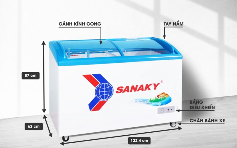 Tủ đông Sanaky VH-4899K 340 lít (nắp kính)
