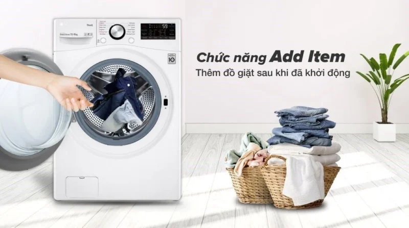 Máy Giặt Sấy LG Inverter 15 kg F2515RTGW